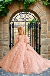 Elara Bloom | Pentelei Couture Pink Butterfly Dress